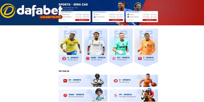 Kho game cược thể thao tại nhà cái đa dạng, minh bạch